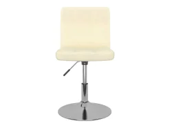 Sillas de comedor giratorias 2 unidades tela color crema