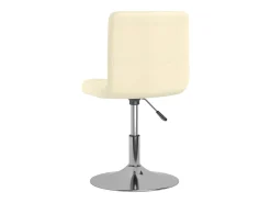 Sillas de comedor giratorias 2 unidades tela color crema