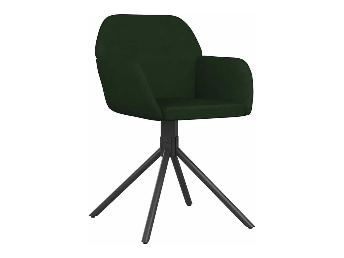 Sillas de comedor giratorias 2 unidades terciopelo verde oscuro
