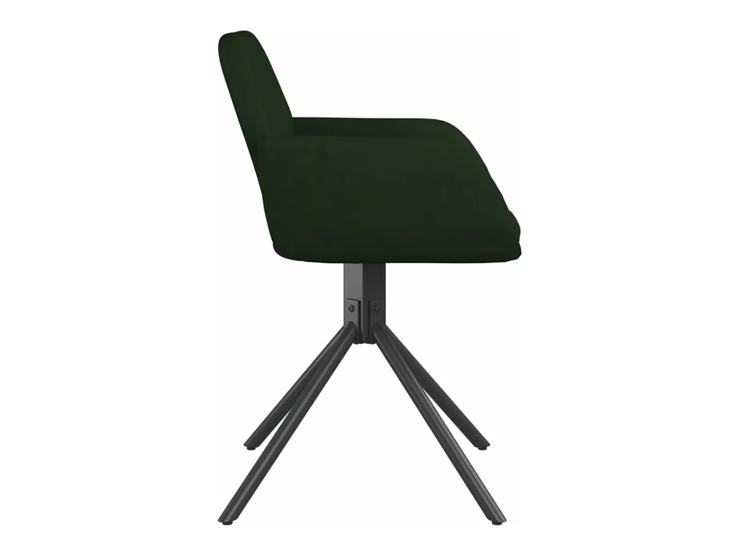 Sillas de comedor giratorias 2 unidades terciopelo verde oscuro