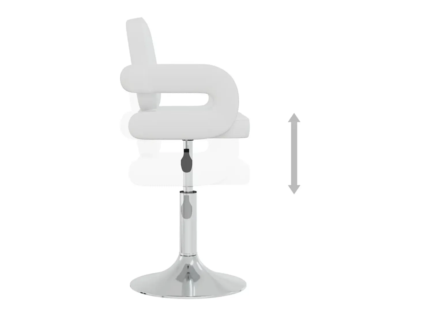 Sillas de comedor giratorias 6 unidades de cuero sintético blanco