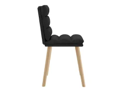 Sillas de comedor giratorias 6 unidades tela negras