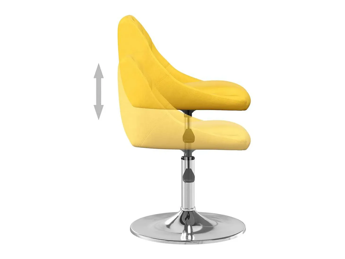 Sillas de comedor giratorias 2 unidades terciopelo amarillo mostaza