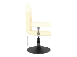Sillas de comedor giratorias 2 uds terciopelo crema