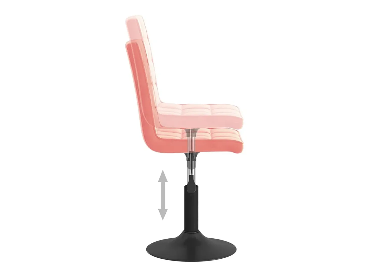 Sillas de comedor giratorias 4 unidades de terciopelo rosa
