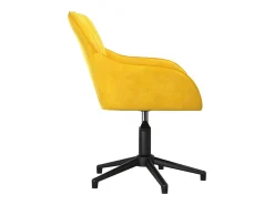 Sillas de comedor giratorias 2 unidades terciopelo amarillo