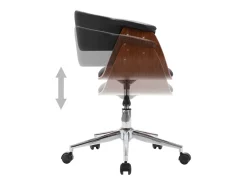 Sillas de comedor giratorias 6 unidades cuero sintético negro