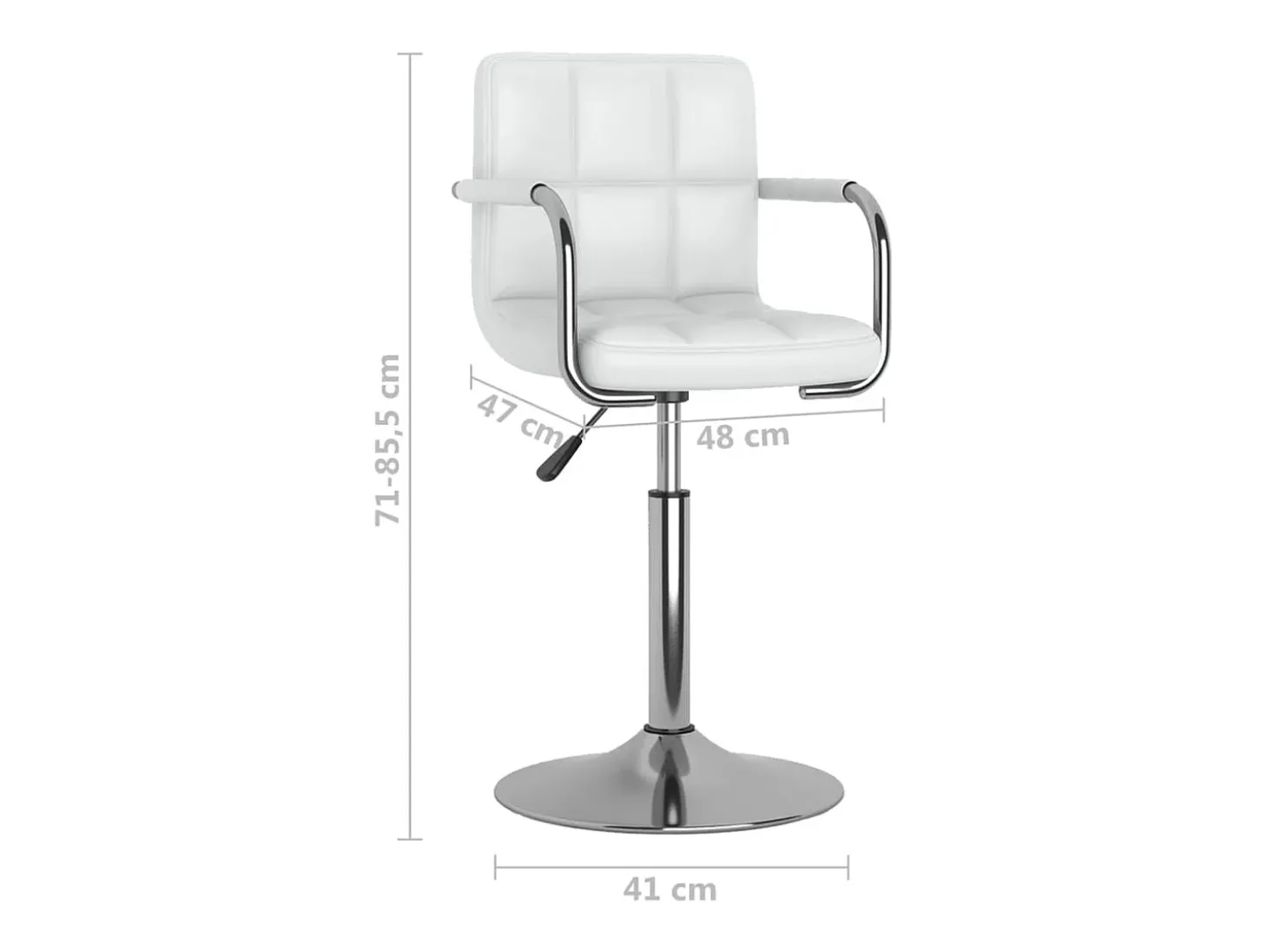 Sillas de comedor giratorias 4 unidades cuero sintético blanco