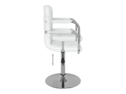 Sillas de comedor giratorias 4 unidades cuero sintético blanco