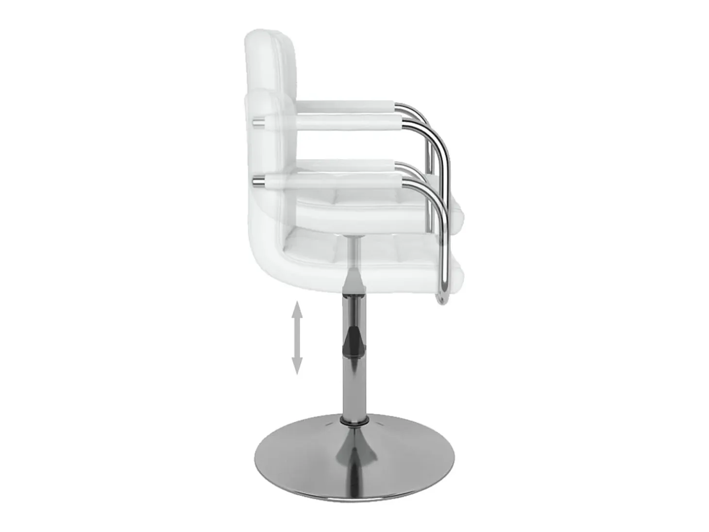 Sillas de comedor giratorias 4 unidades cuero sintético blanco
