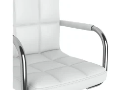 Sillas de comedor giratorias 4 unidades cuero sintético blanco