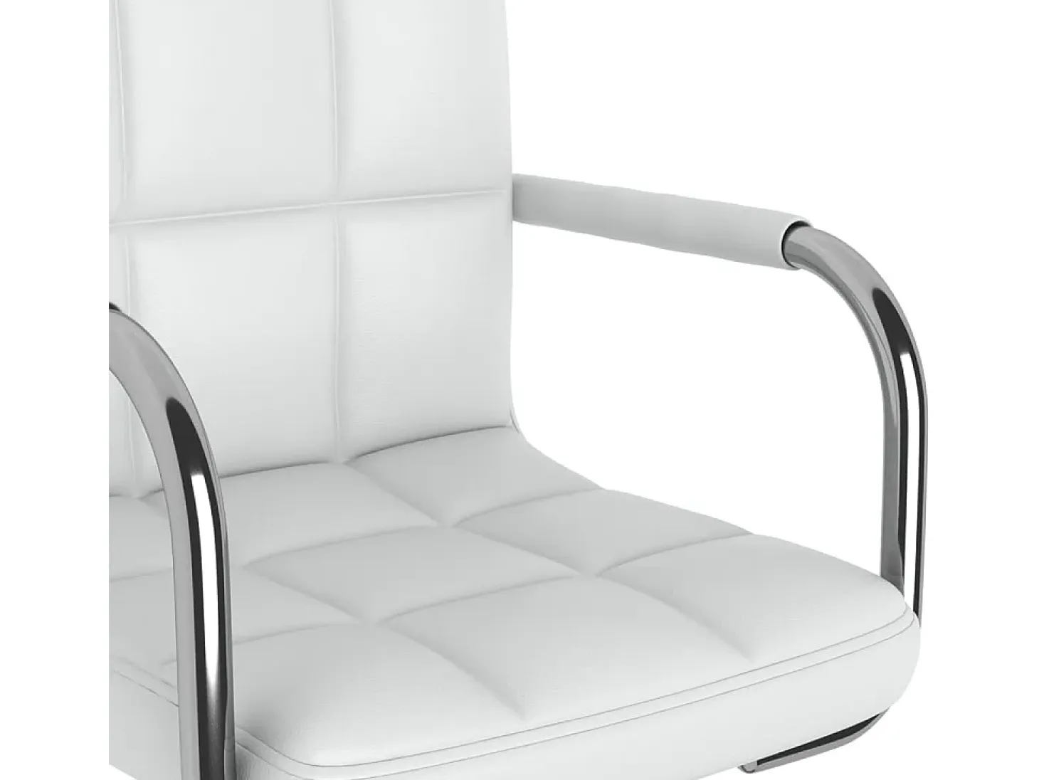 Sillas de comedor giratorias 4 unidades cuero sintético blanco