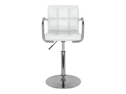 Sillas de comedor giratorias 4 unidades cuero sintético blanco