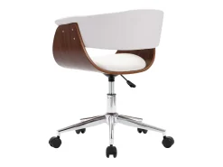 Sillas de comedor giratorias 6 uds cuero sintético blanco