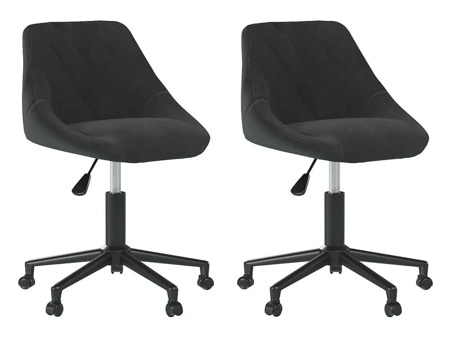 Sillas de comedor giratorias 2 unidades terciopelo negro