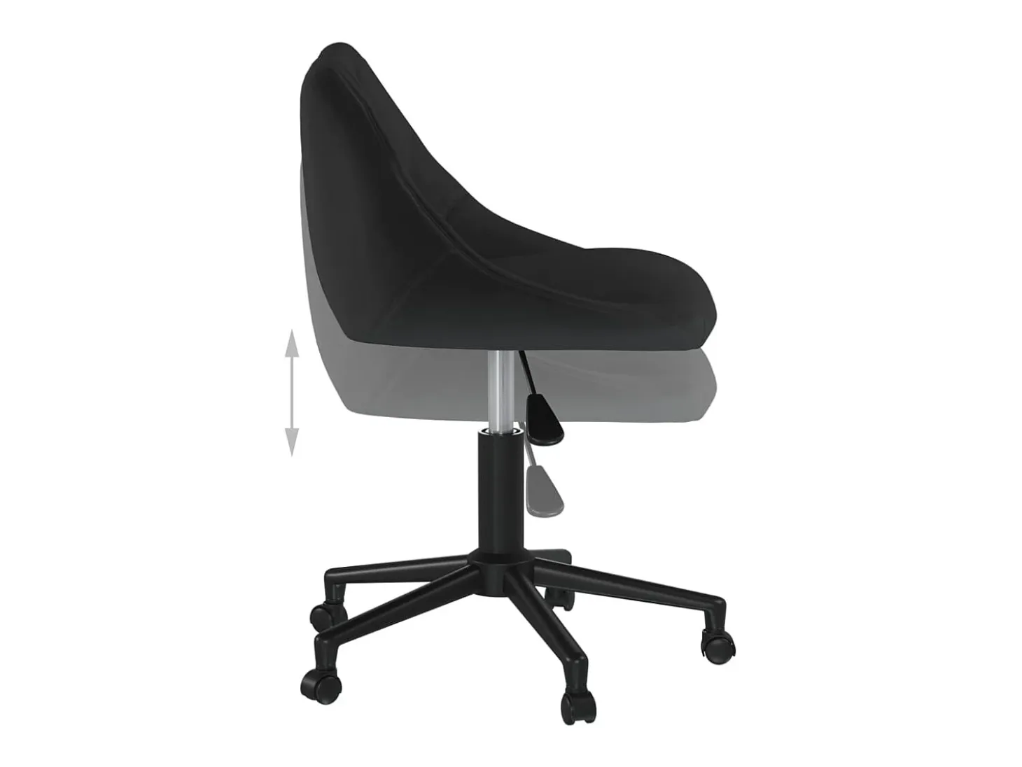 Sillas de comedor giratorias 2 unidades terciopelo negro