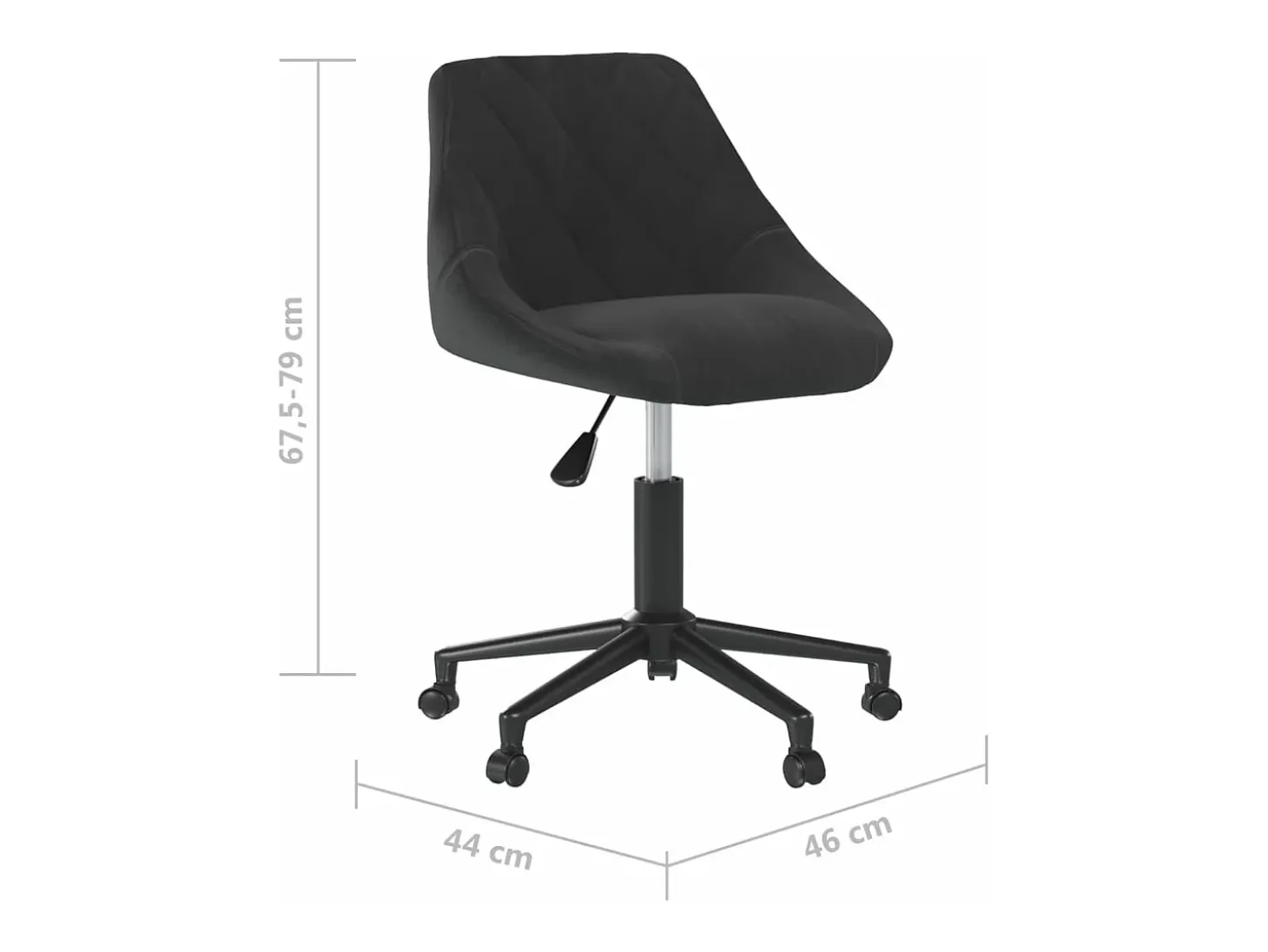 Sillas de comedor giratorias 2 unidades terciopelo negro