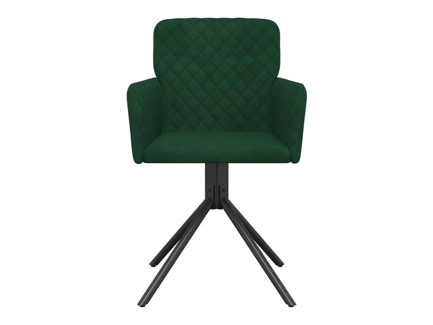 Sillas de comedor giratorias 2 unidades terciopelo verde oscuro