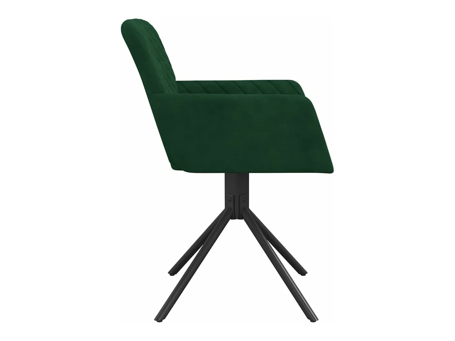 Sillas de comedor giratorias 2 unidades terciopelo verde oscuro