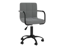 Sillas de comedor giratorias 4 unidades terciopelo gris oscuro
