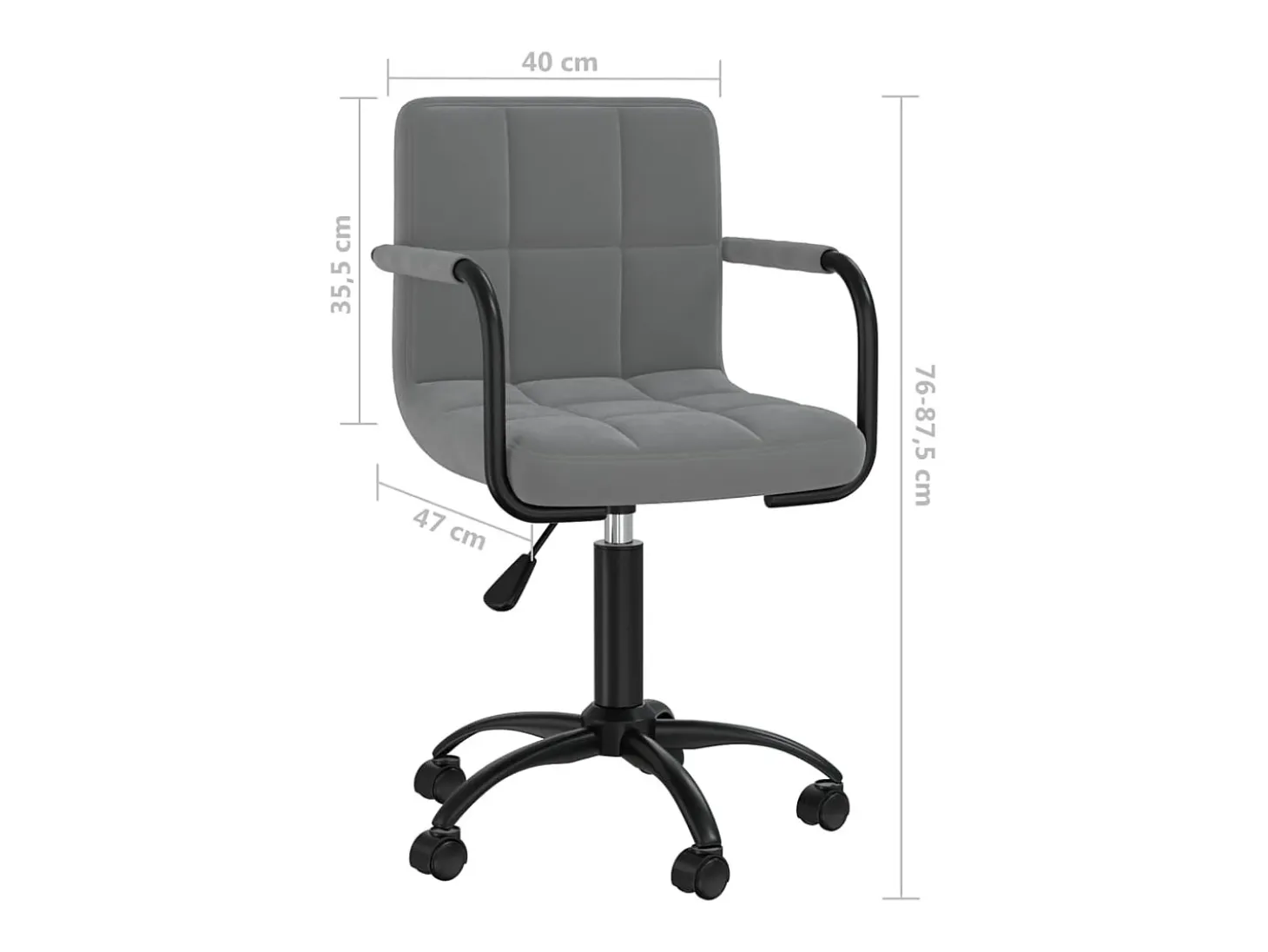 Sillas de comedor giratorias 4 unidades terciopelo gris oscuro