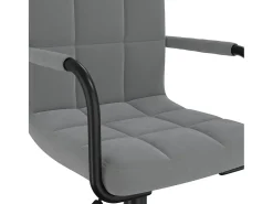 Sillas de comedor giratorias 4 unidades terciopelo gris oscuro