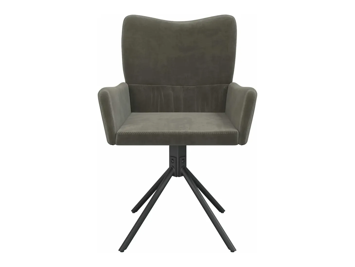 Sillas de comedor giratorias 2 unidades terciopelo gris oscuro