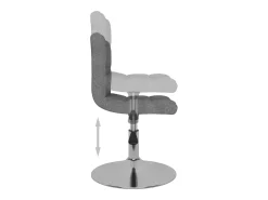 Sillas de comedor giratorias 6 unidades tela gris claro