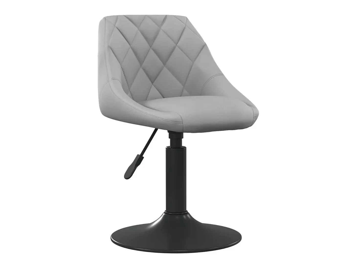Sillas de comedor giratorias 6 unidades de terciopelo gris claro