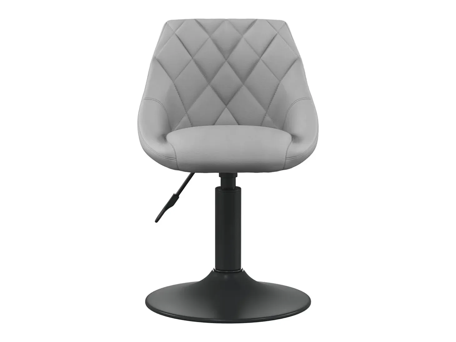 Sillas de comedor giratorias 6 unidades de terciopelo gris claro