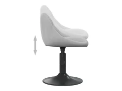 Sillas de comedor giratorias 6 unidades de terciopelo gris claro