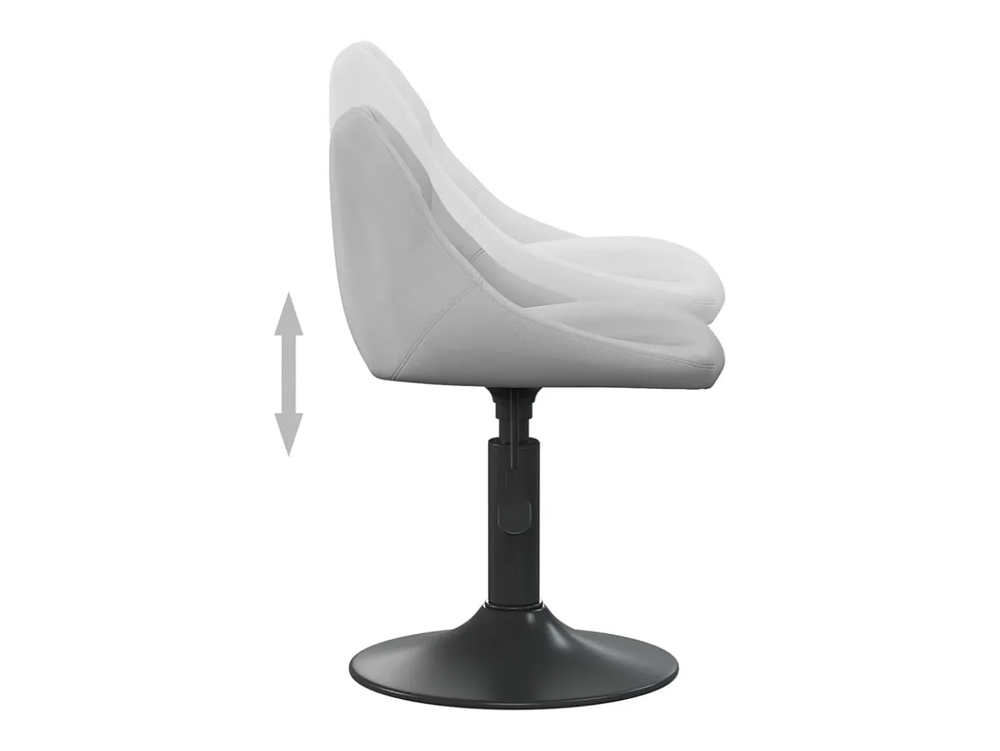 Sillas de comedor giratorias 6 unidades de terciopelo gris claro