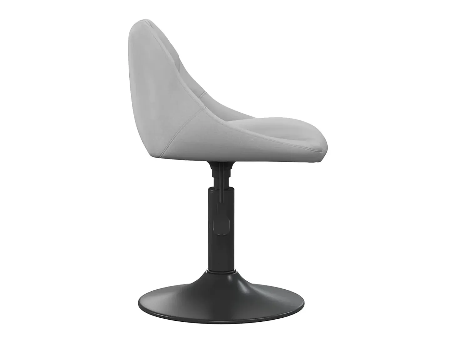 Sillas de comedor giratorias 6 unidades de terciopelo gris claro