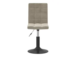 Sillas de comedor giratorias 6 unidades de terciopelo gris claro