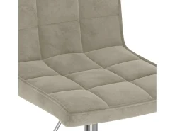 Sillas de comedor giratorias 6 unidades de terciopelo gris claro