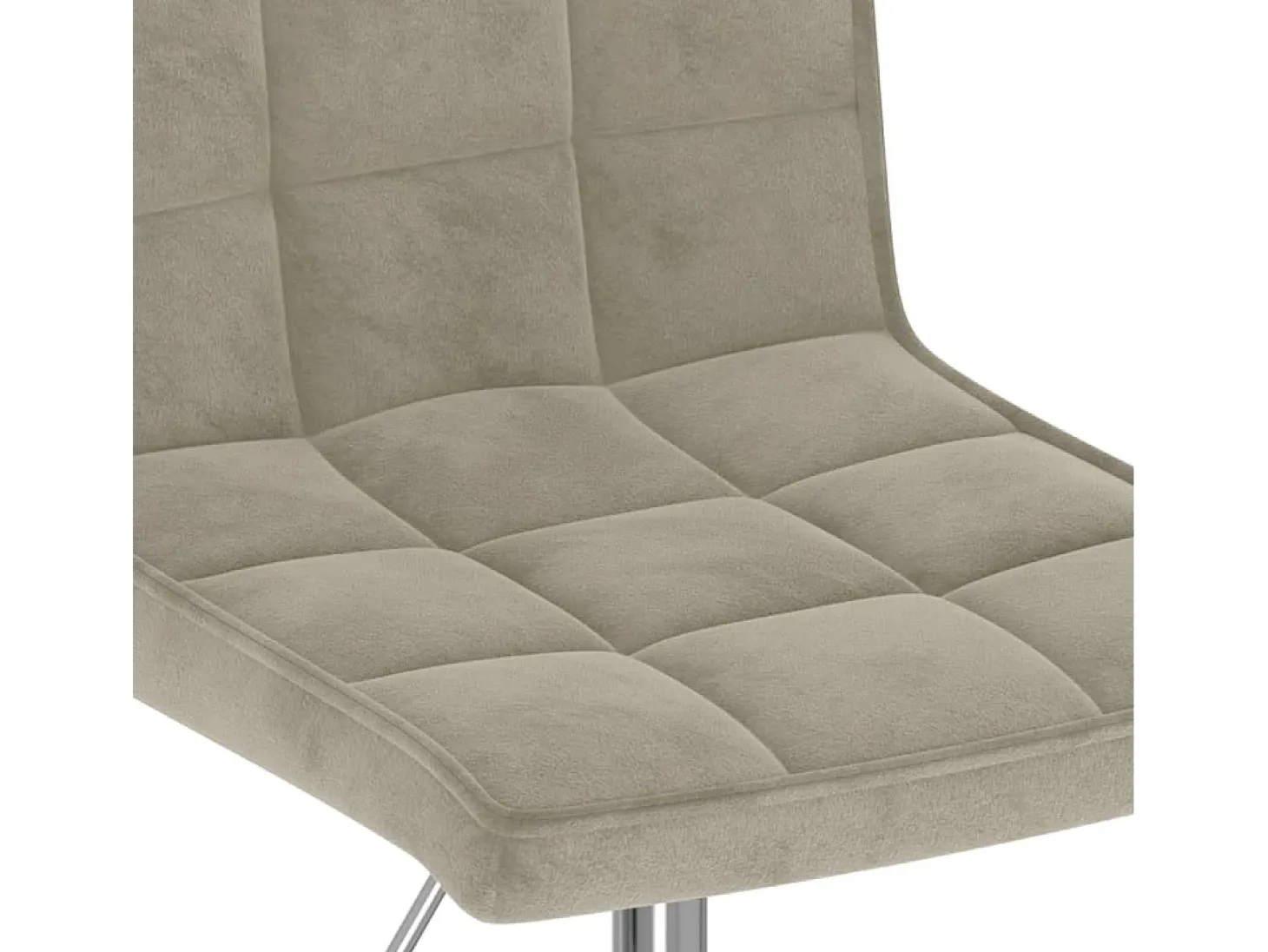 Sillas de comedor giratorias 6 unidades de terciopelo gris claro