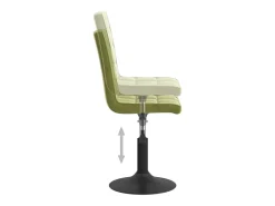 Sillas de comedor giratorias 4 unidades de terciopelo verde claro