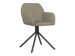 Sillas de comedor giratorias 2 unidades de terciopelo gris claro