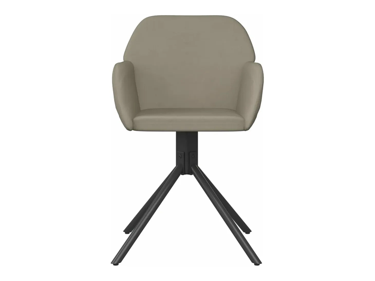 Sillas de comedor giratorias 2 unidades de terciopelo gris claro