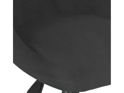 Sillas de comedor giratorias 4 unidades terciopelo negro