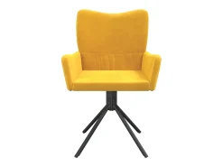 Sillas de comedor giratorias 2 uds terciopelo amarillo