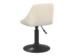Sillas de comedor giratorias 2 unidades terciopelo crema