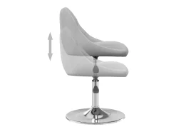 Sillas de comedor giratorias 4 unidades terciopelo gris claro