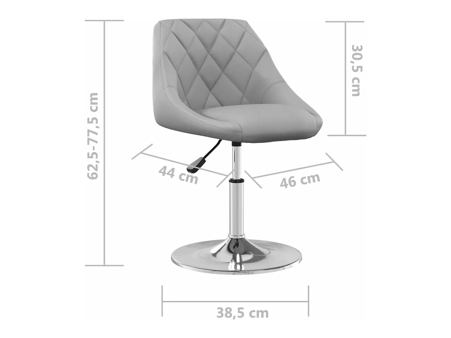 Sillas de comedor giratorias 4 unidades terciopelo gris claro