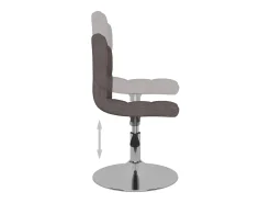 Sillas de comedor giratorias 2 unidades tela gris taupe