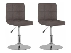 Sillas de comedor giratorias 2 unidades tela gris taupe