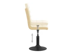 Sillas de comedor giratorias 6 unidades terciopelo crema