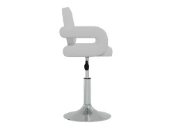 Sillas de comedor giratorias 2 unidades cuero sintético blanco