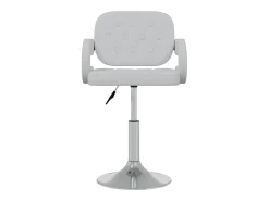 Sillas de comedor giratorias 2 unidades cuero sintético blanco