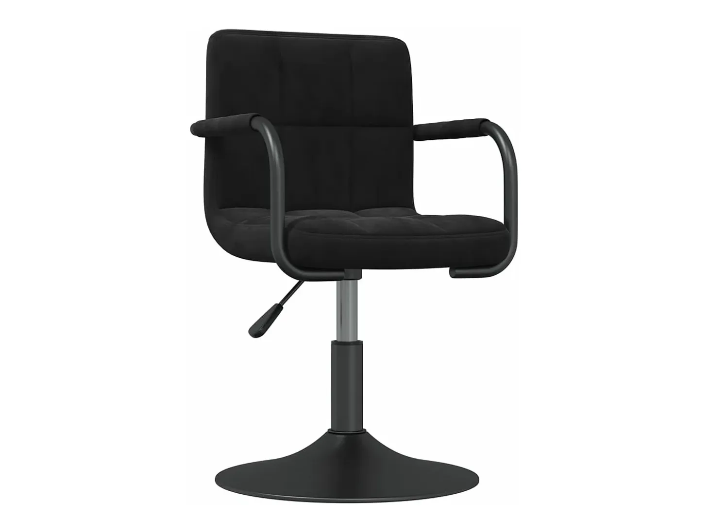 Sillas de comedor giratorias 2 unidades terciopelo negro